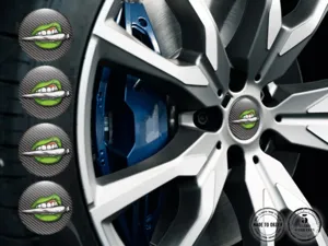Wheel Emblems Brand Silicone Sticker Style